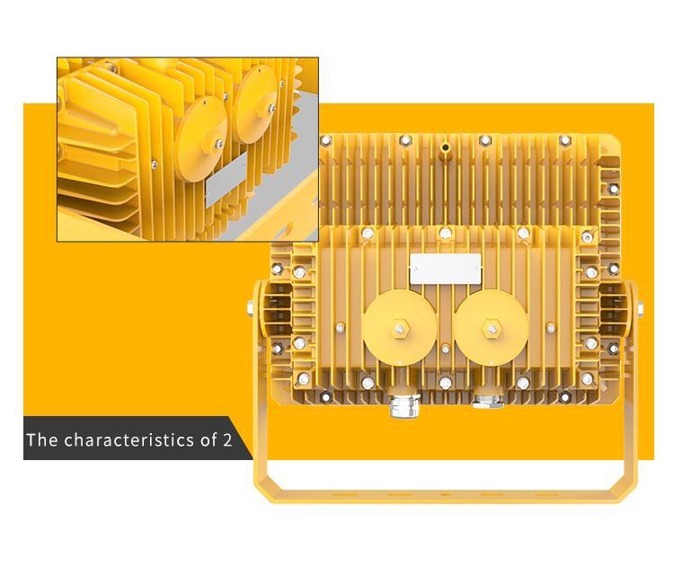 Green//Yellow Lamp Housing Hazardous Area 240W Explosion Proof LED Floodlight-4