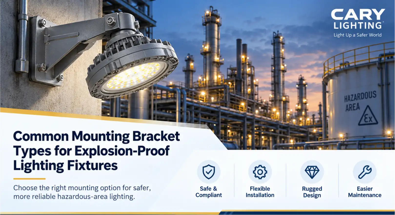 Explosion Proof Light Mounting Options: A Complete Bracket Selection Guide