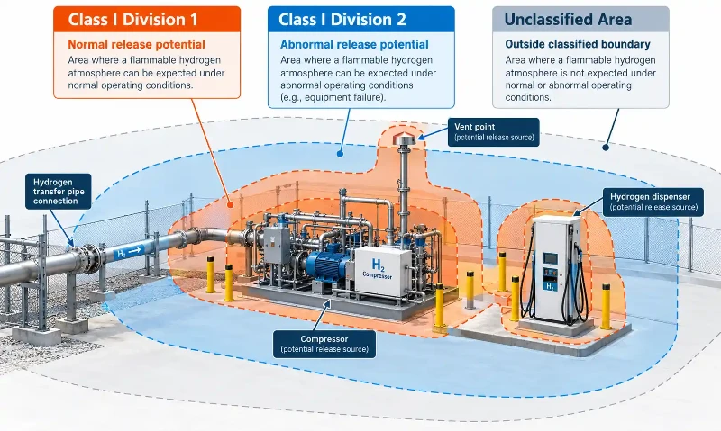Hydrogen Division 1 and Division 2 areas Hydrogen Division 1 and Division 2 areas