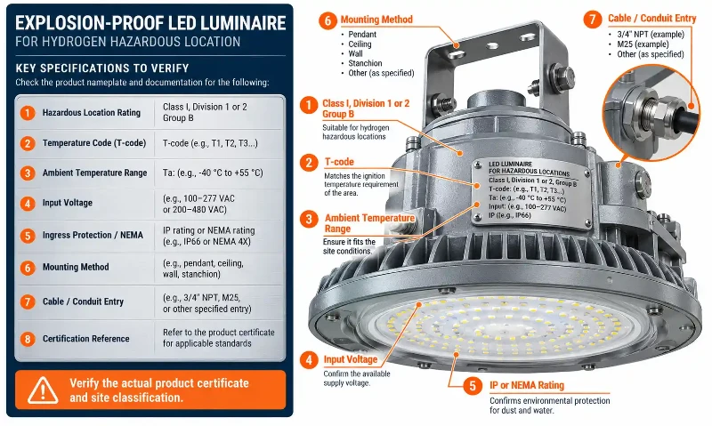 Hydrogen lighting certification checklist Hydrogen lighting certification checklist